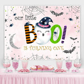 Buuuuh! Halloween thematisch Rosa Glücklich 1 Geburtstag Hintergrund